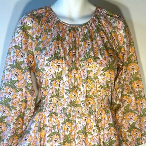 J. Crew Liberty Butterfield Poppy Fabric SZL Pink Floral Dress Coquette Cottage - Picture 7 of 12